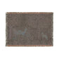 Textured blanket with animal pattern on a white background