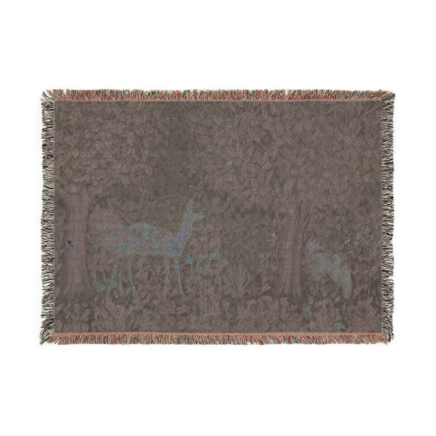 Textured blanket with animal pattern on a white background
