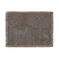 Textile with deer design on a plain background