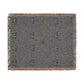 Woven blanket with a pattern on a white background