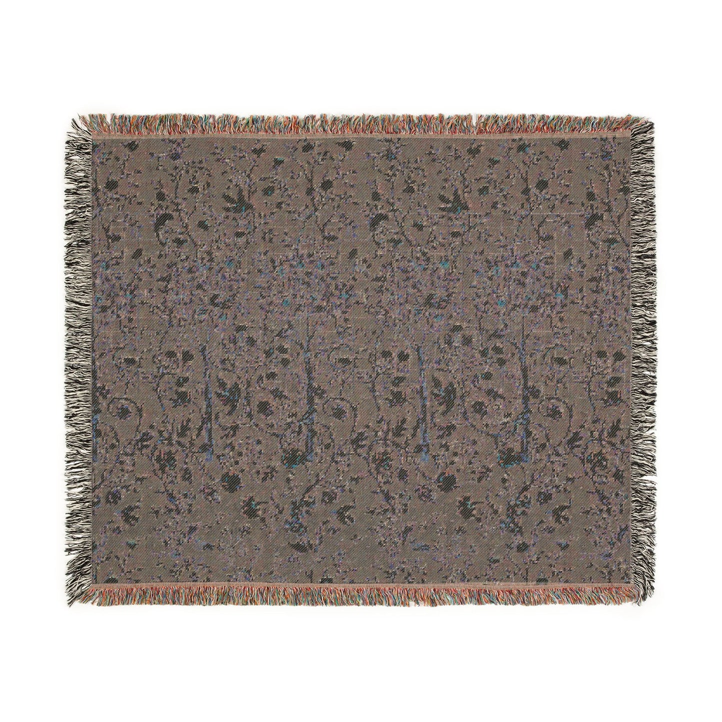Textured blanket with a pattern on a white background