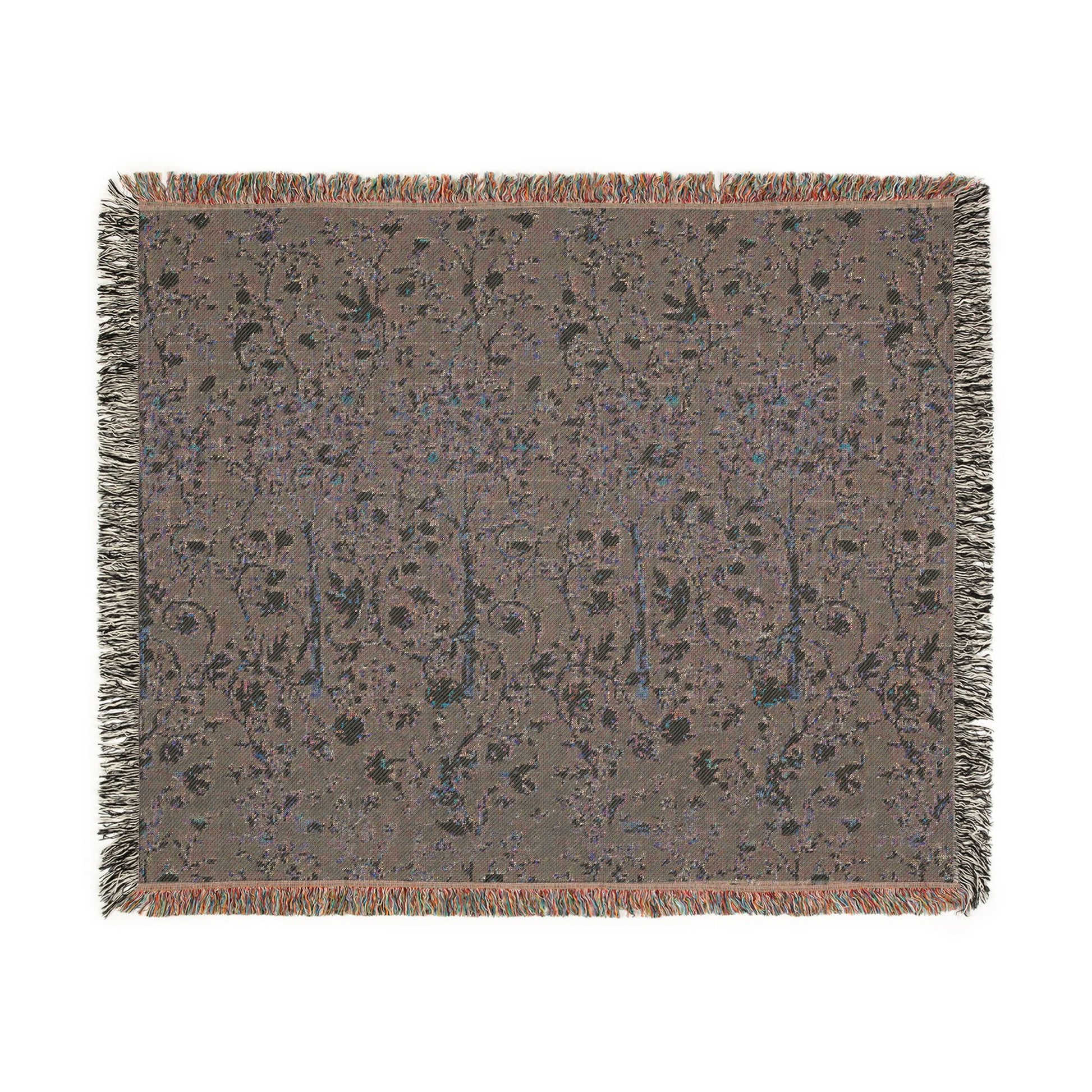 Textured blanket with a pattern on a white background