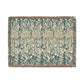 Floral patterned rug with a textured border on a white background