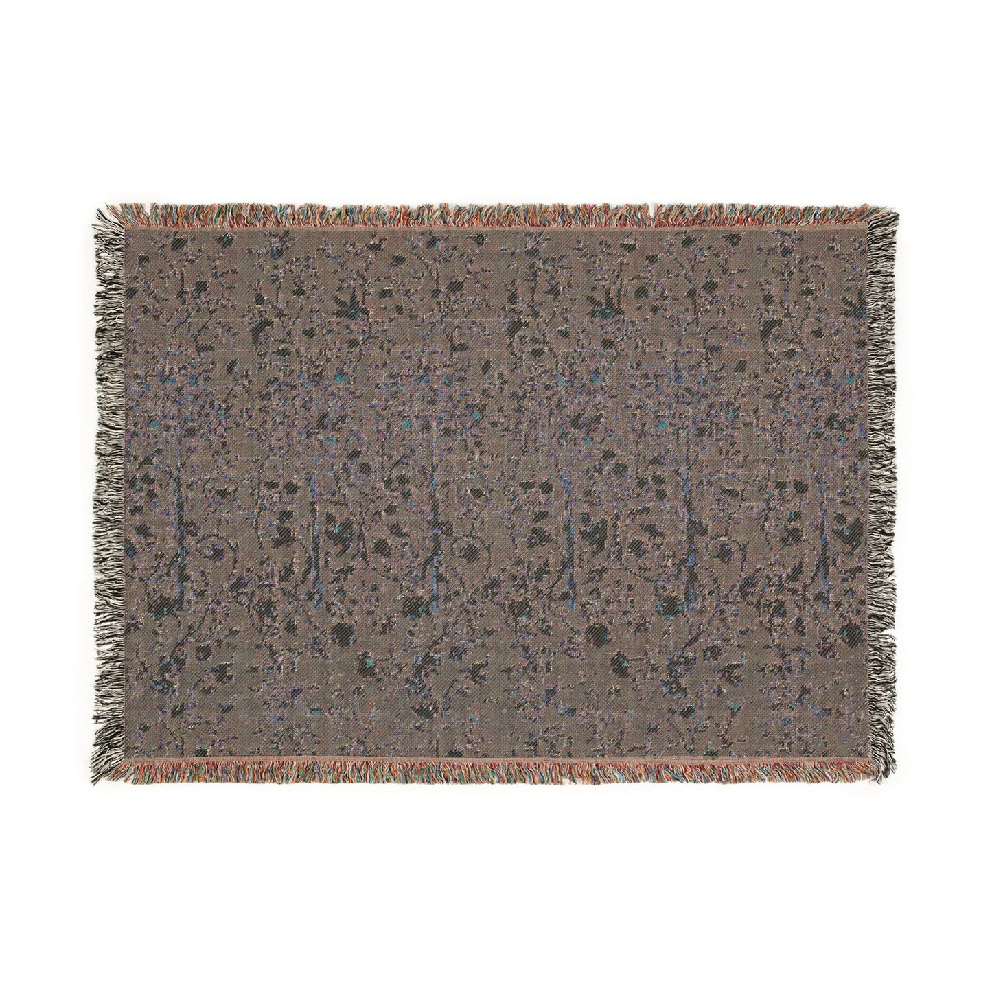 Textured blanket with a pattern on a white background