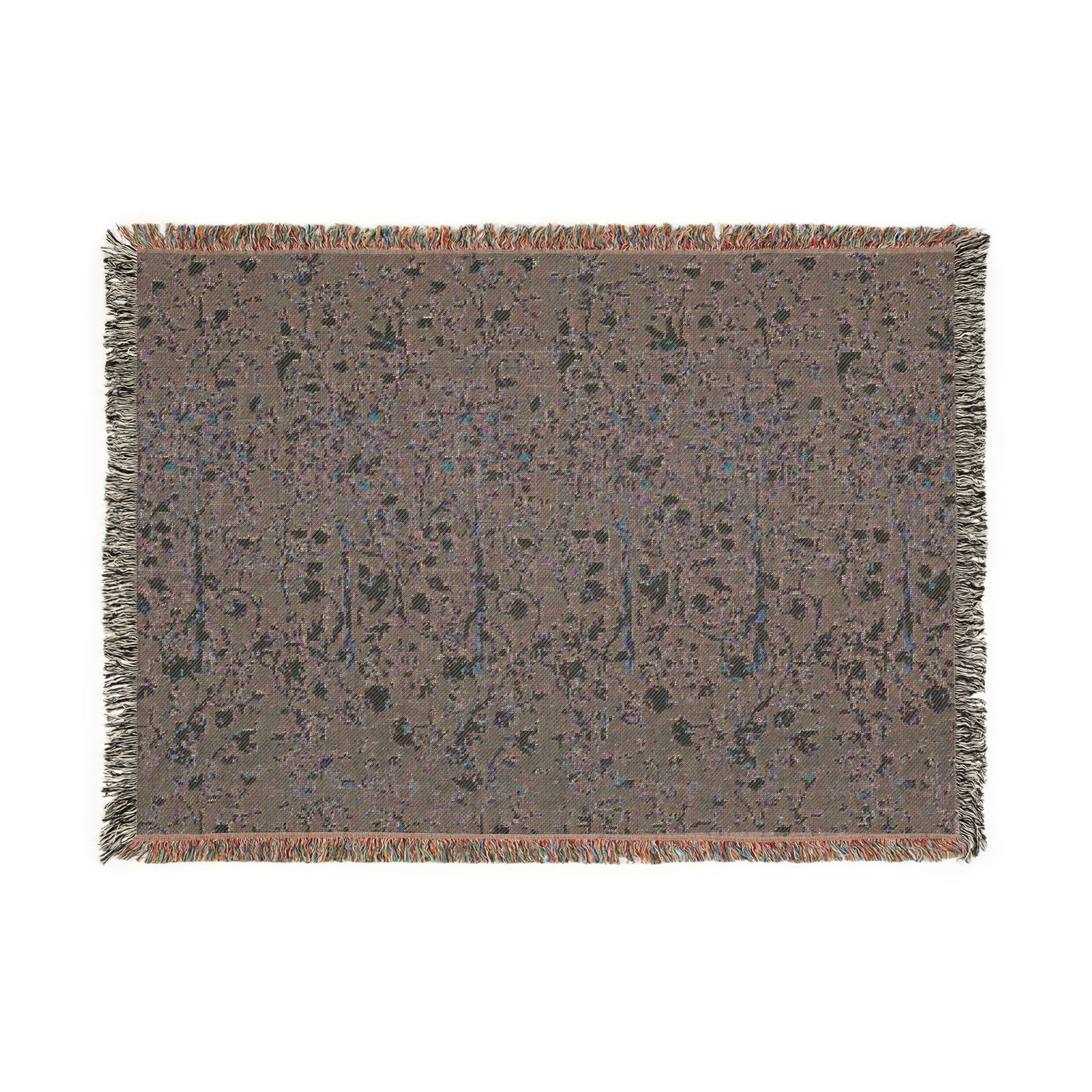 Textured blanket with a pattern on a white background