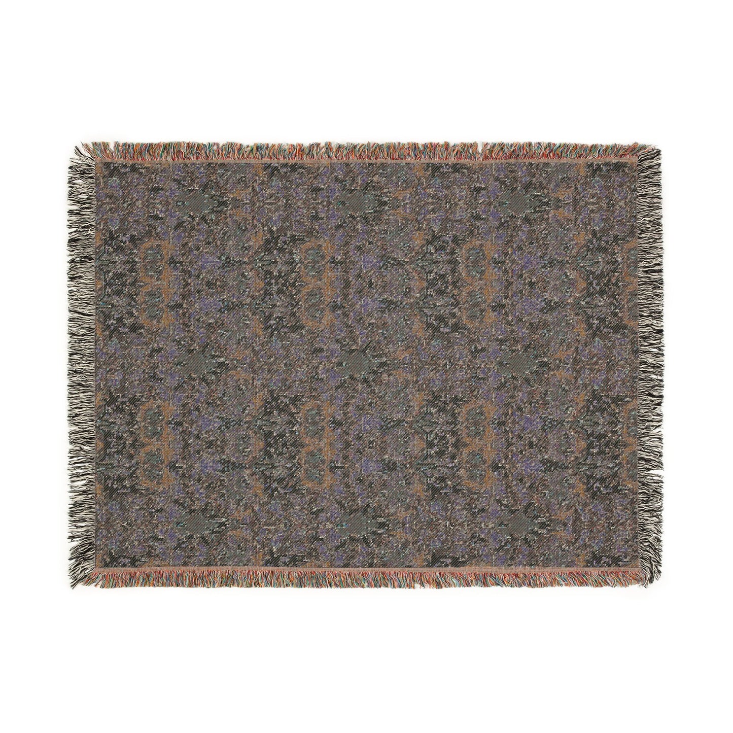 Textured blanket with a pattern on a white background