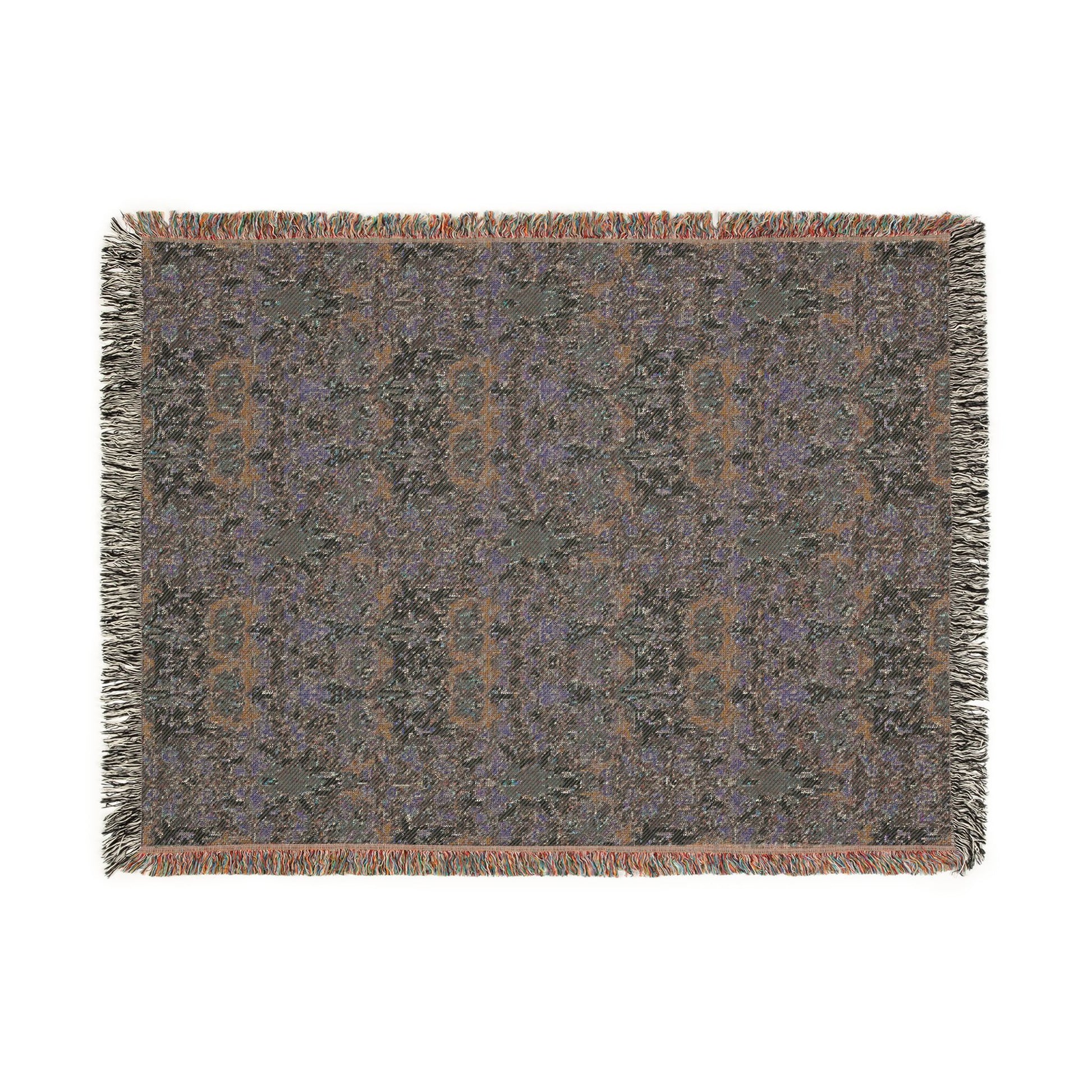 Textured blanket with a pattern on a white background