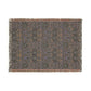 Woven blanket with a pattern on a white background