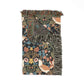 Decorative blanket with floral and animal pattern on a white background