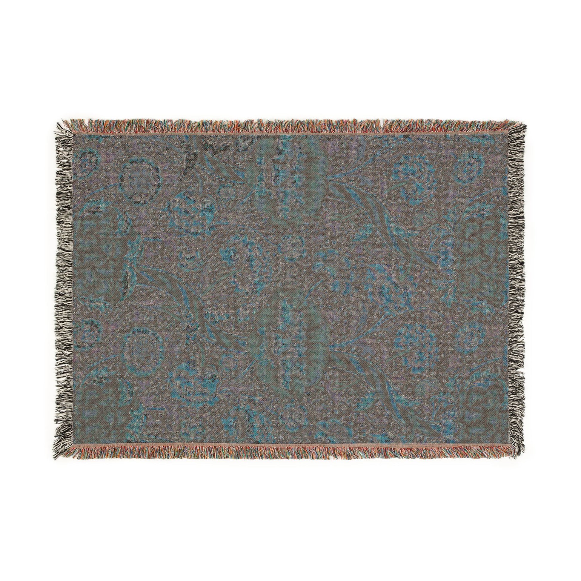 Textile with floral pattern on a plain background