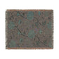 Floral patterned throw blanket on a white background