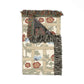 Decorative rug with floral and geometric patterns on a white background