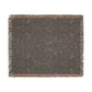 Decorative throw blanket with a pattern on a white background