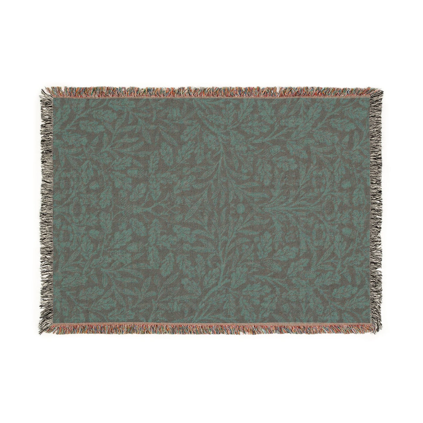 Textile with a leaf pattern on a plain background