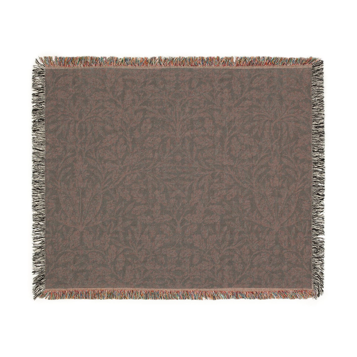 Textured blanket with a subtle pattern on a white background