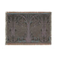 Decorative throw blanket with intricate design on a white background