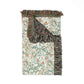 Textile with fringed edges on a white background