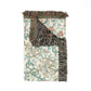 Textile with fringed edge on a white background