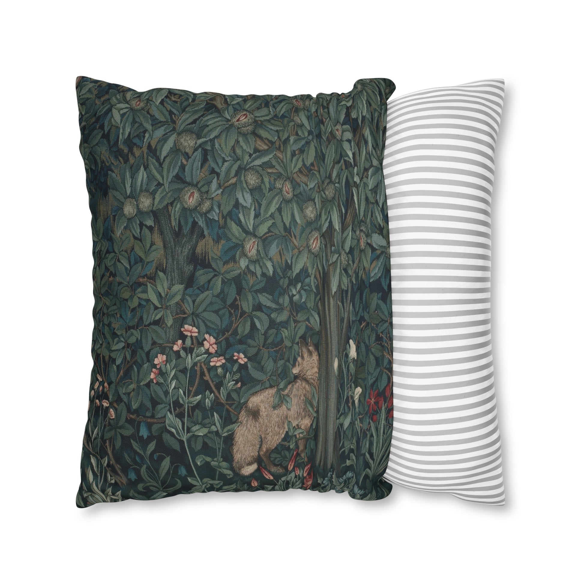 william-morris-co-spun-poly-cushion-cover-green-forest-collection-fox-5