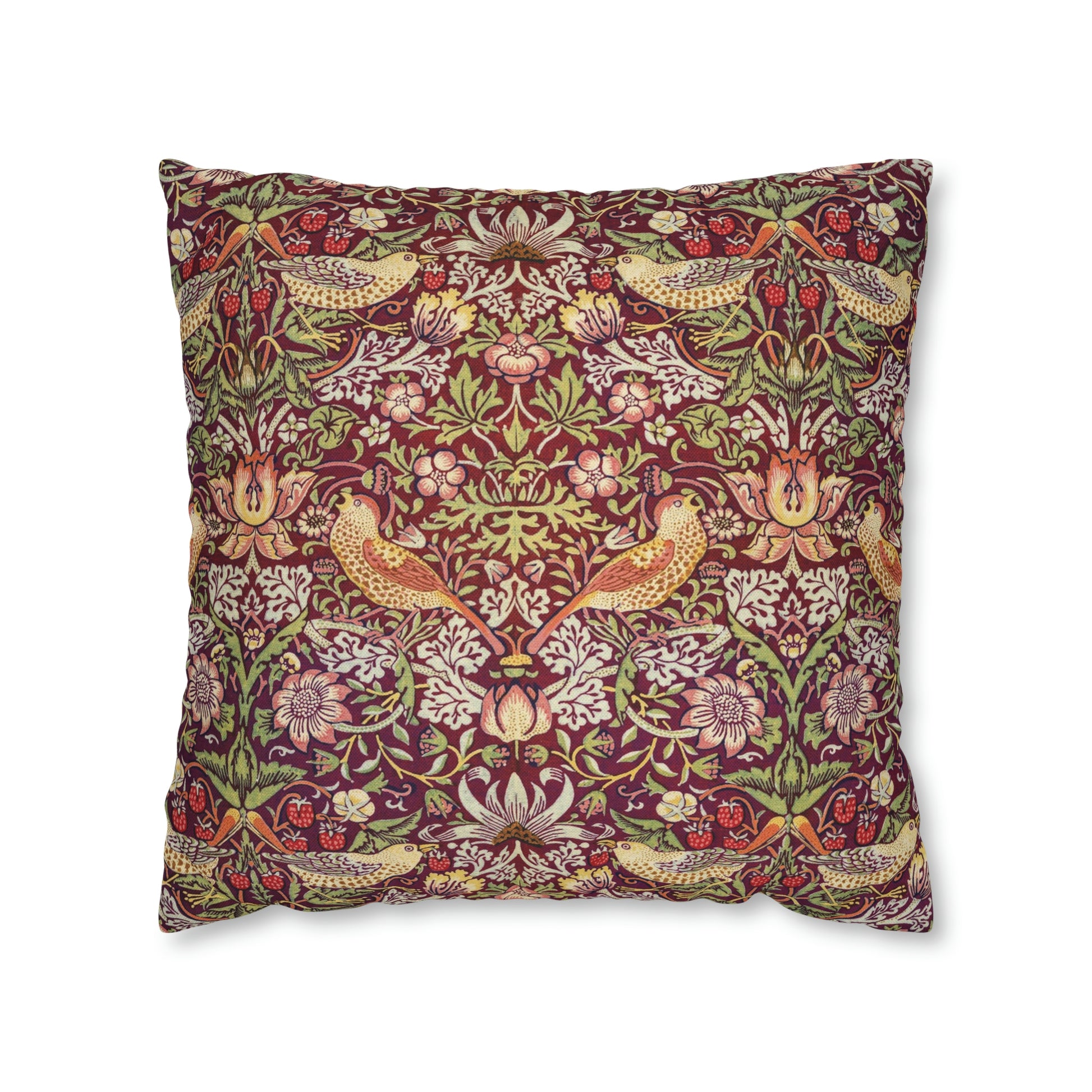 william-morris-co-spun-poly-cushion-cover-strawberry-thief-collection-crimson-22