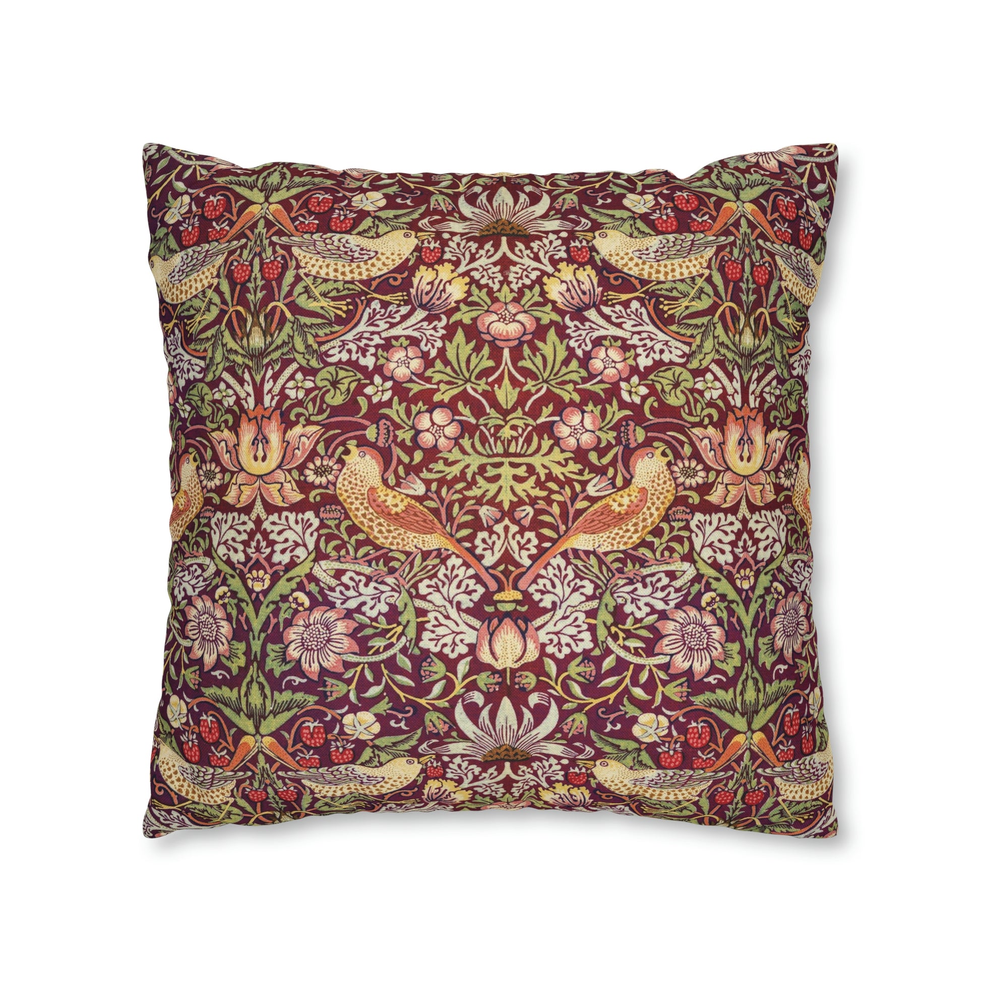 william-morris-co-spun-poly-cushion-cover-strawberry-thief-collection-crimson-24