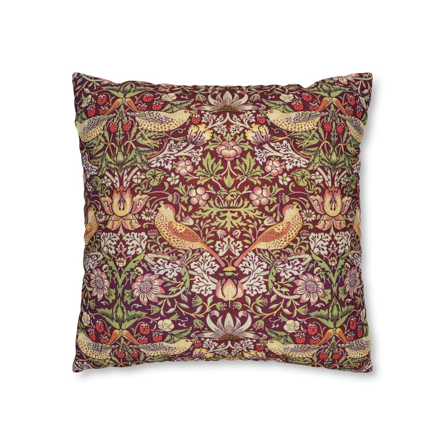 william-morris-co-spun-poly-cushion-cover-strawberry-thief-collection-crimson-17