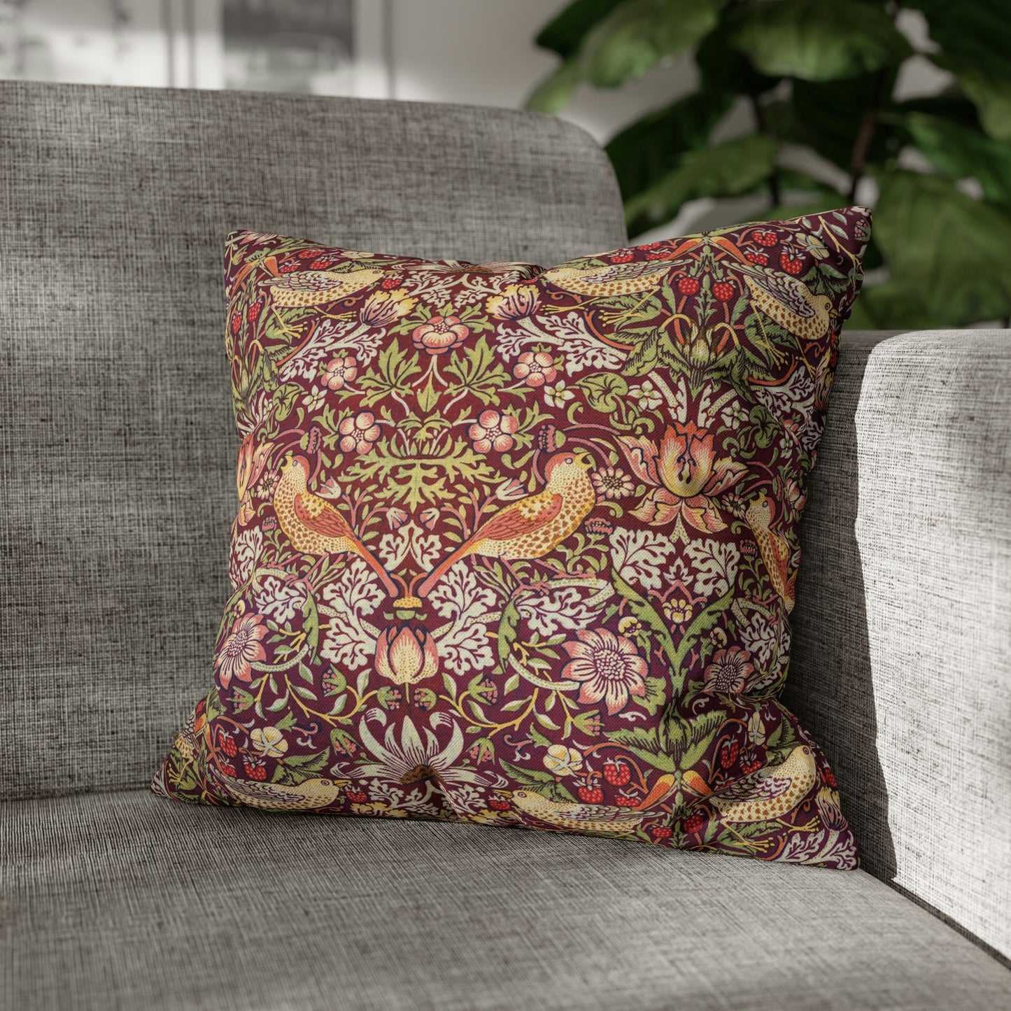 william-morris-co-spun-poly-cushion-cover-strawberry-thief-collection-crimson-20