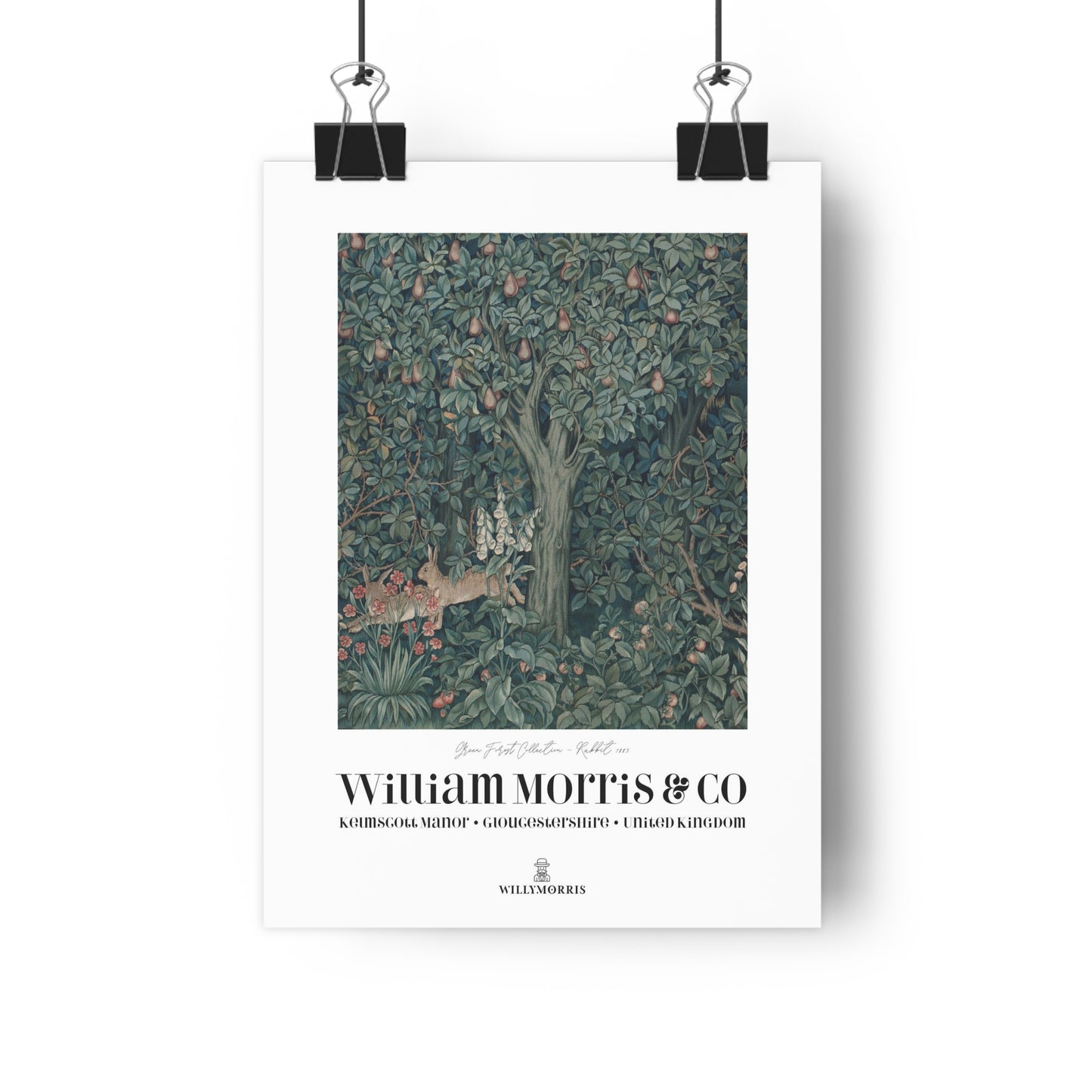 Giclée Art Print inspired by William Morris - Greenery Collection (Rabbit)