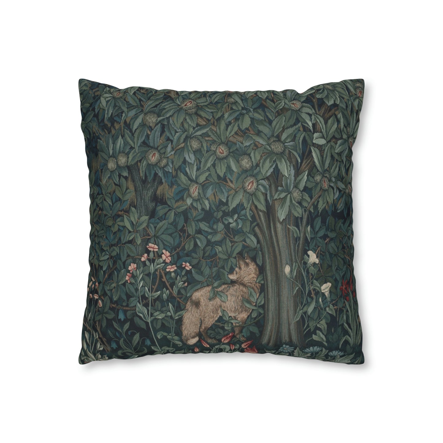 william-morris-co-spun-poly-cushion-cover-green-forest-collection-fox-10