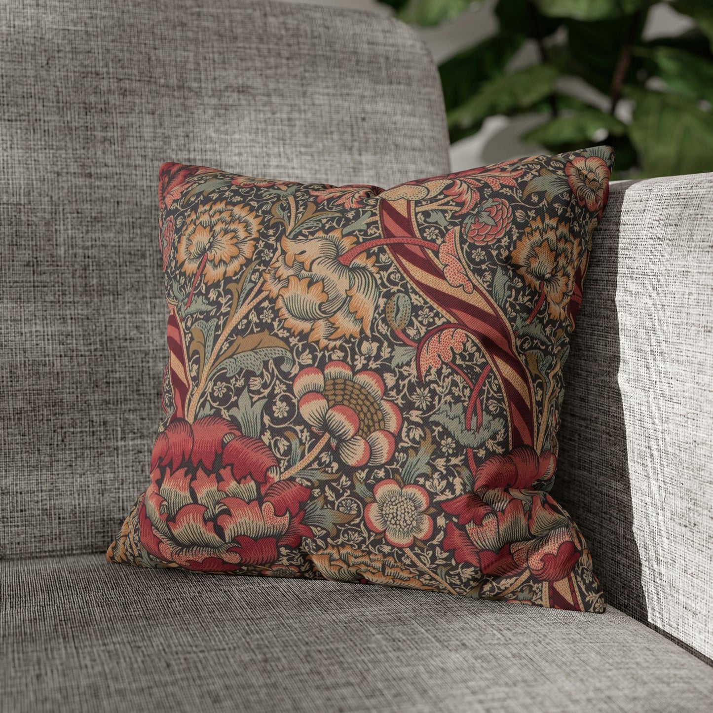 Spun Poly Cushion Cover inspired by William Morris - Wandle Collection