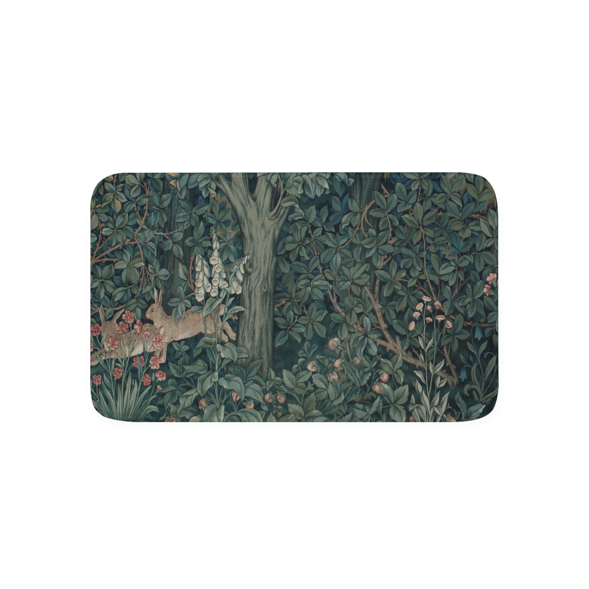 William-Morris-&-Co-Memory-Foam-Bath-Mat-Rabbit-Green-Forest-Collection-5