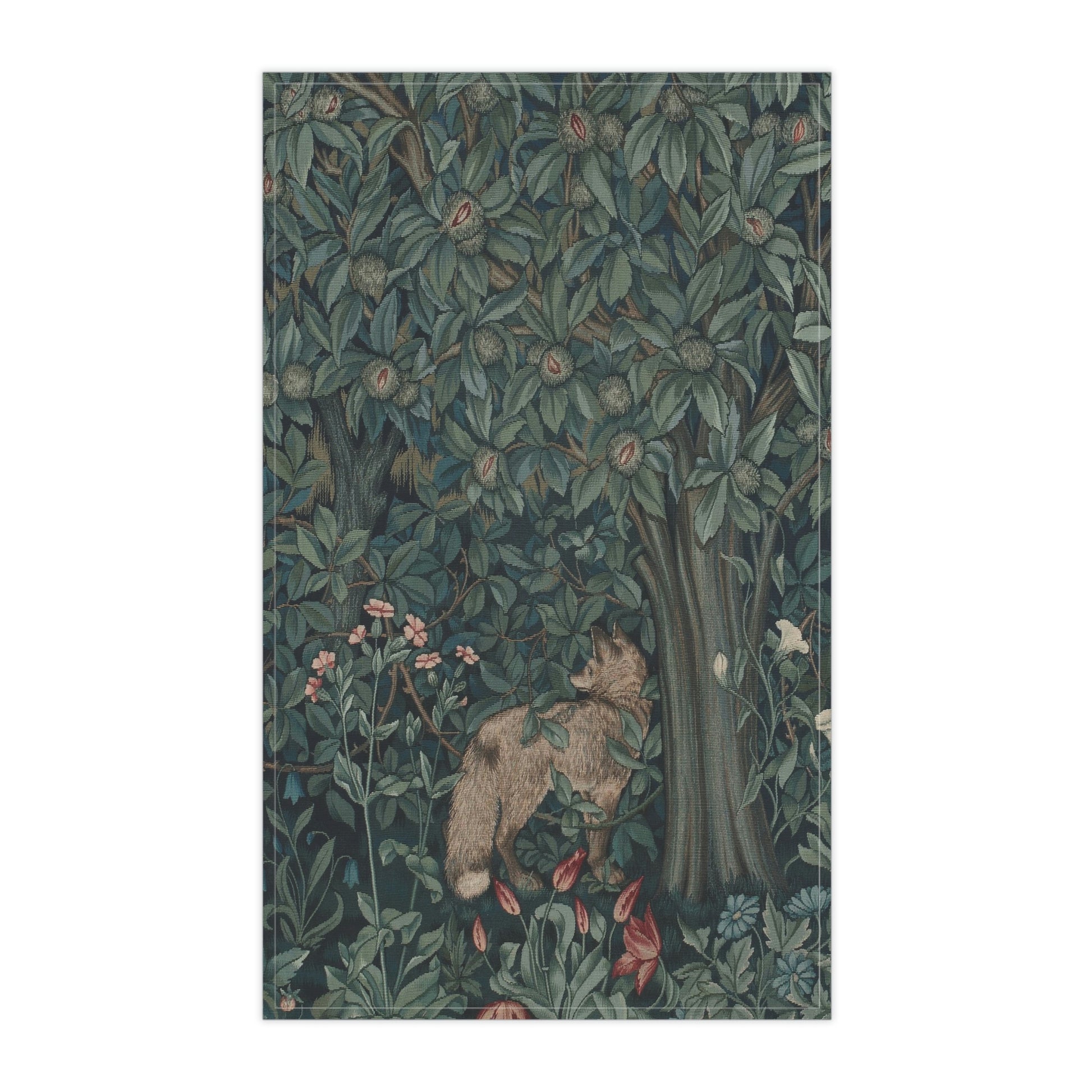 william-morris-co-kitchen-towel-green-forest-collection-fox-2