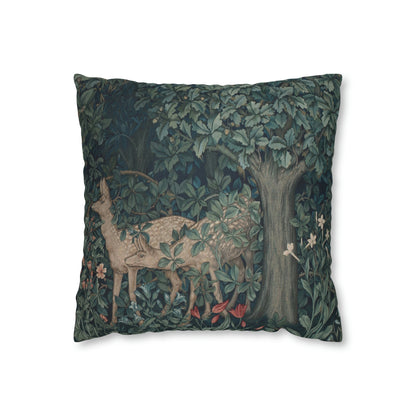 William Morris & Co Spun Poly Cushion Cover - Green Forest Collection (Dear)