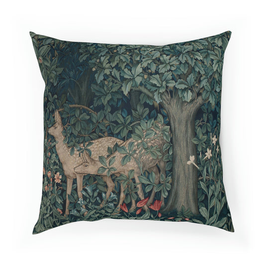 William-Morris-and-Co-Cushion-and-Cushion-Cover-Dear-by-John-Henry-Dearle-Green-Forest-Collection-1