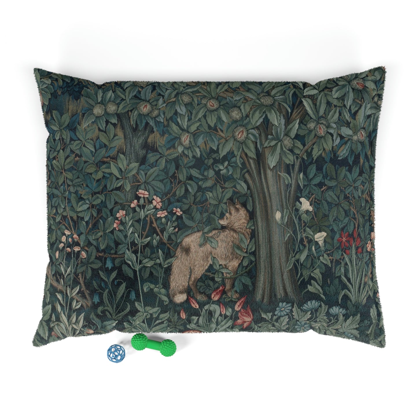 William-Morris-&-Co-Pet-Bed-Fox-by-John-Henry-Dearle-Green-Forest-Collection-1