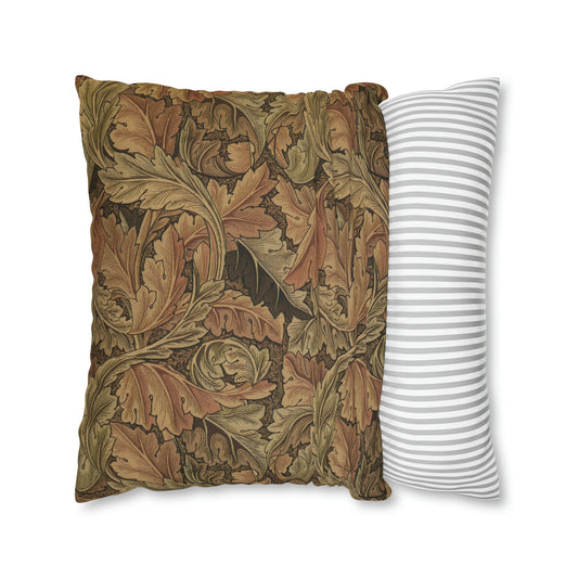 william-morris-co-spun-poly-cushion-cover-acanthus-collection-brown-1