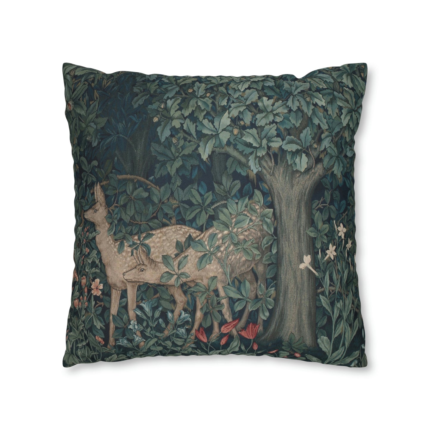 William Morris & Co Spun Poly Cushion Cover - Green Forest Collection (Dear)