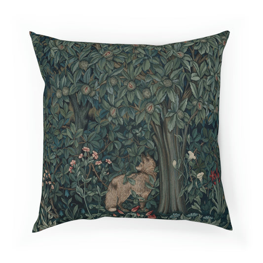 William-Morris-and-Co-Cushion-and-Cushion-Cover-Fox-by-John-Henry-Dearle-Green-Forest-Collection-1