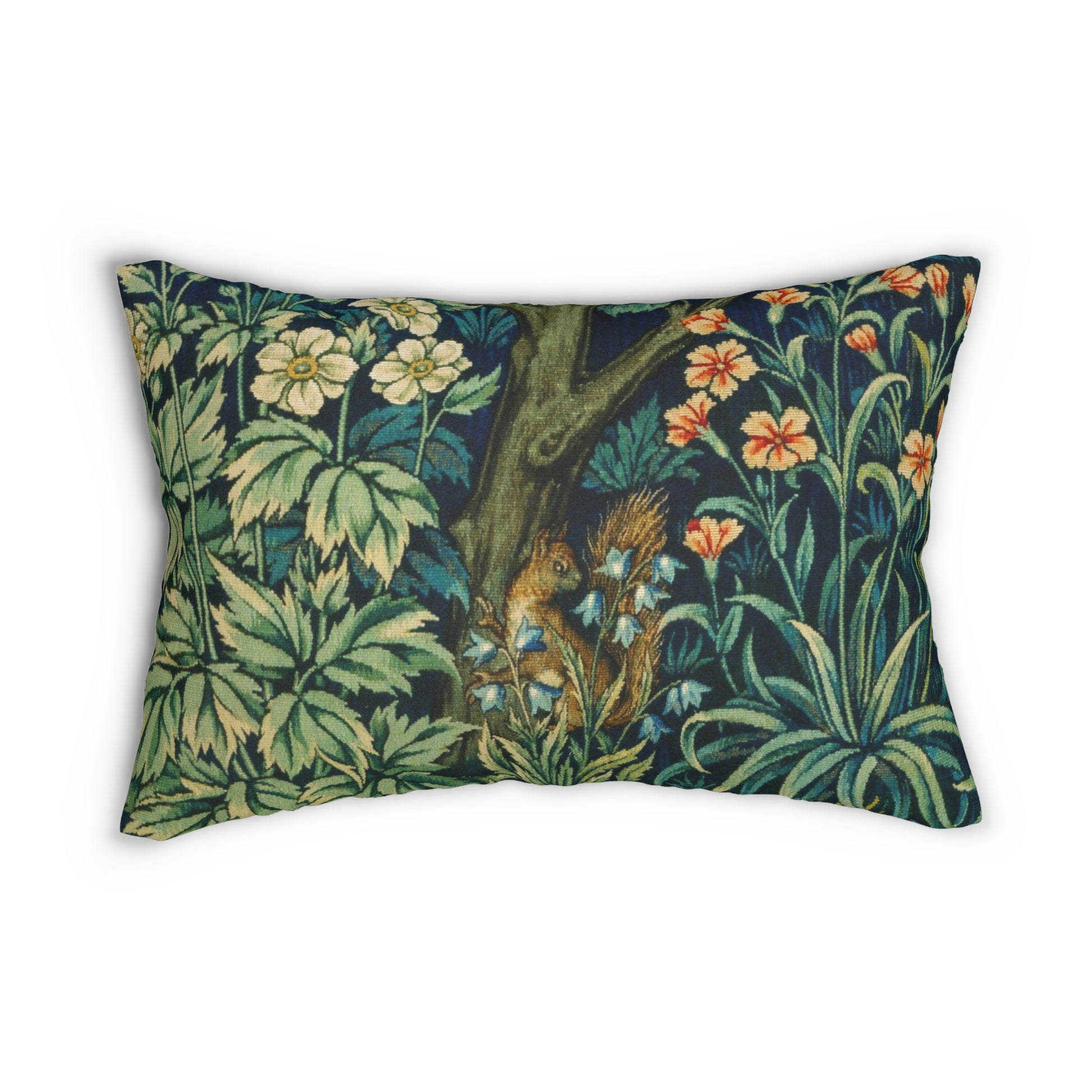 William-Morris-&-Co-Spun-Poly-Lumbar-Cushion-and-Cushion-Cover-Pheasant-&-Squirrel-Collection-1