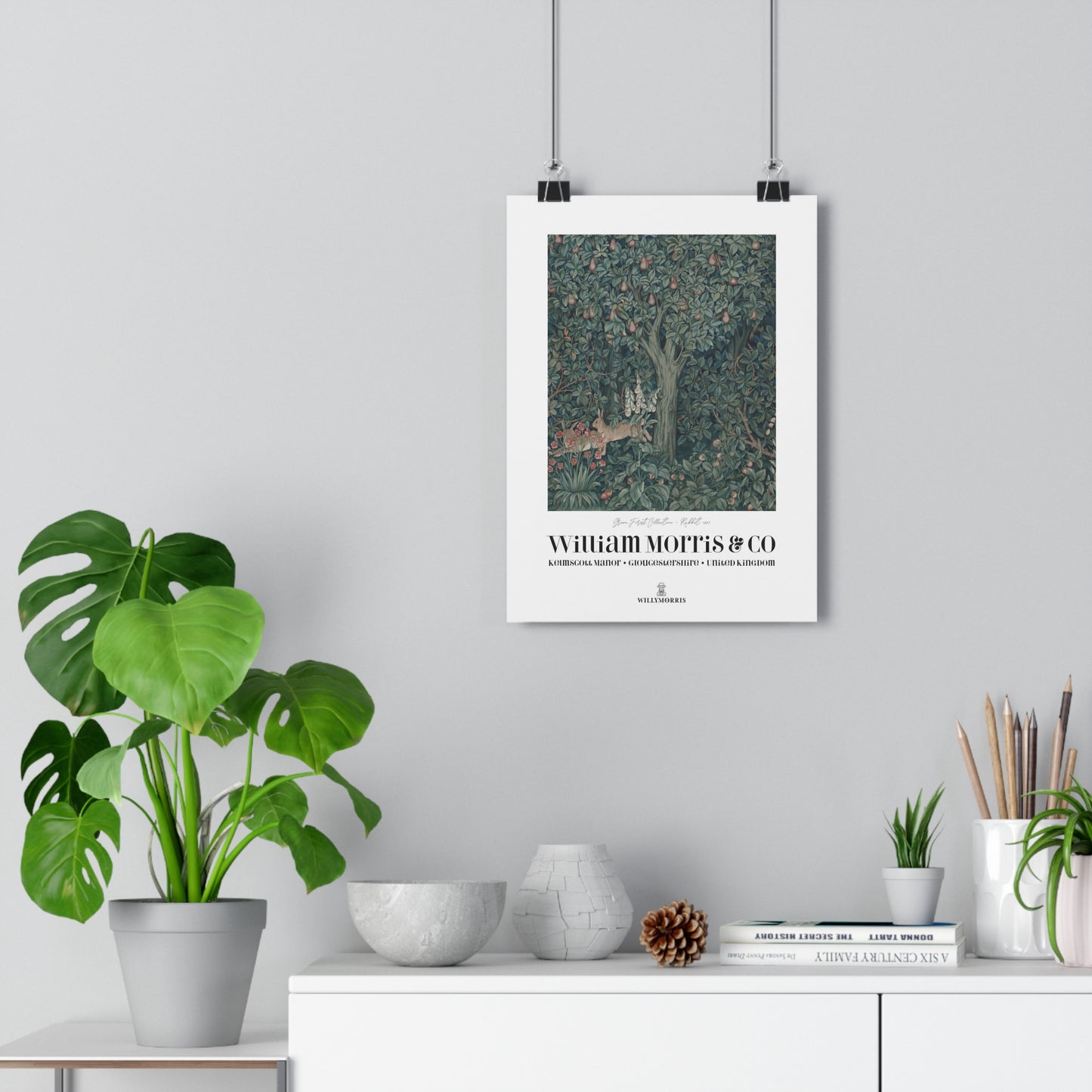 Giclée Art Print inspired by William Morris - Greenery Collection (Rabbit)