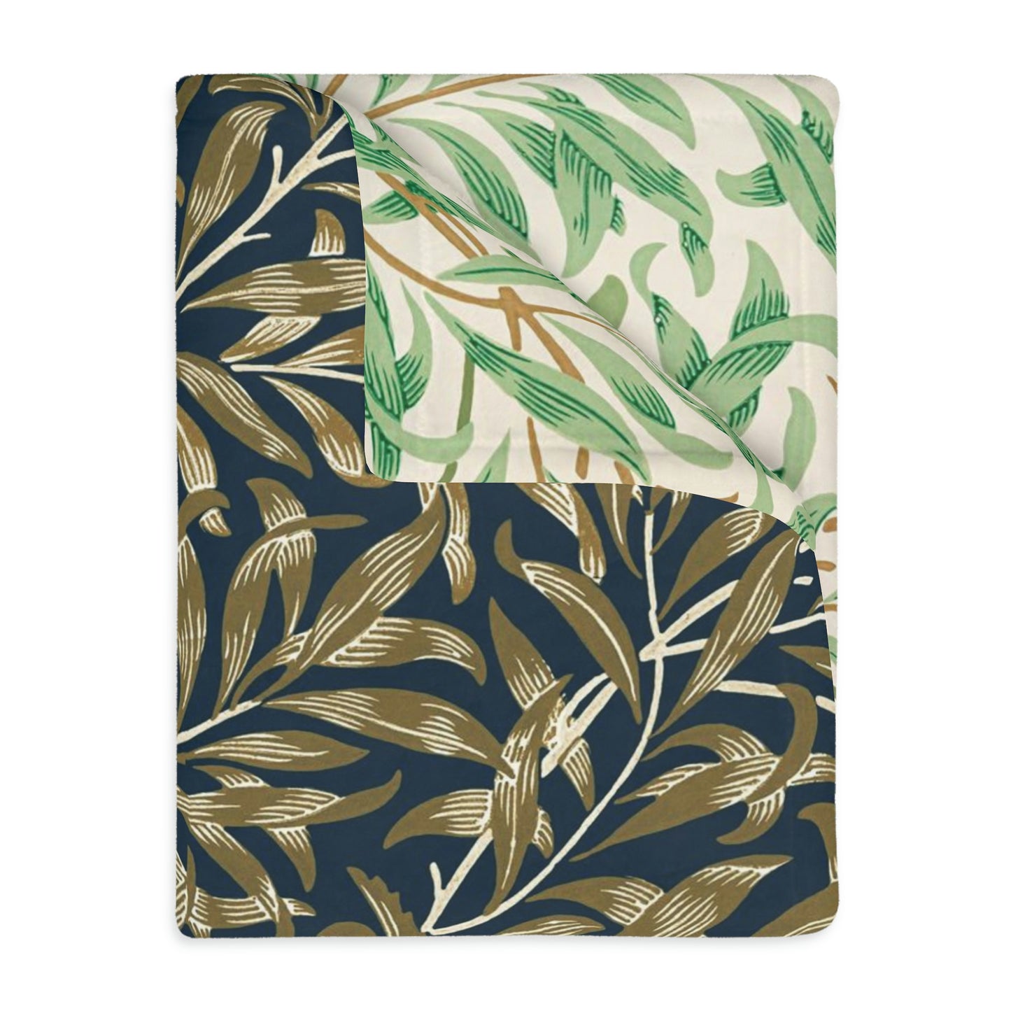 William Morris & Co Luxury Velveteen Minky Blanket (Two-sided print) - Willow Collection