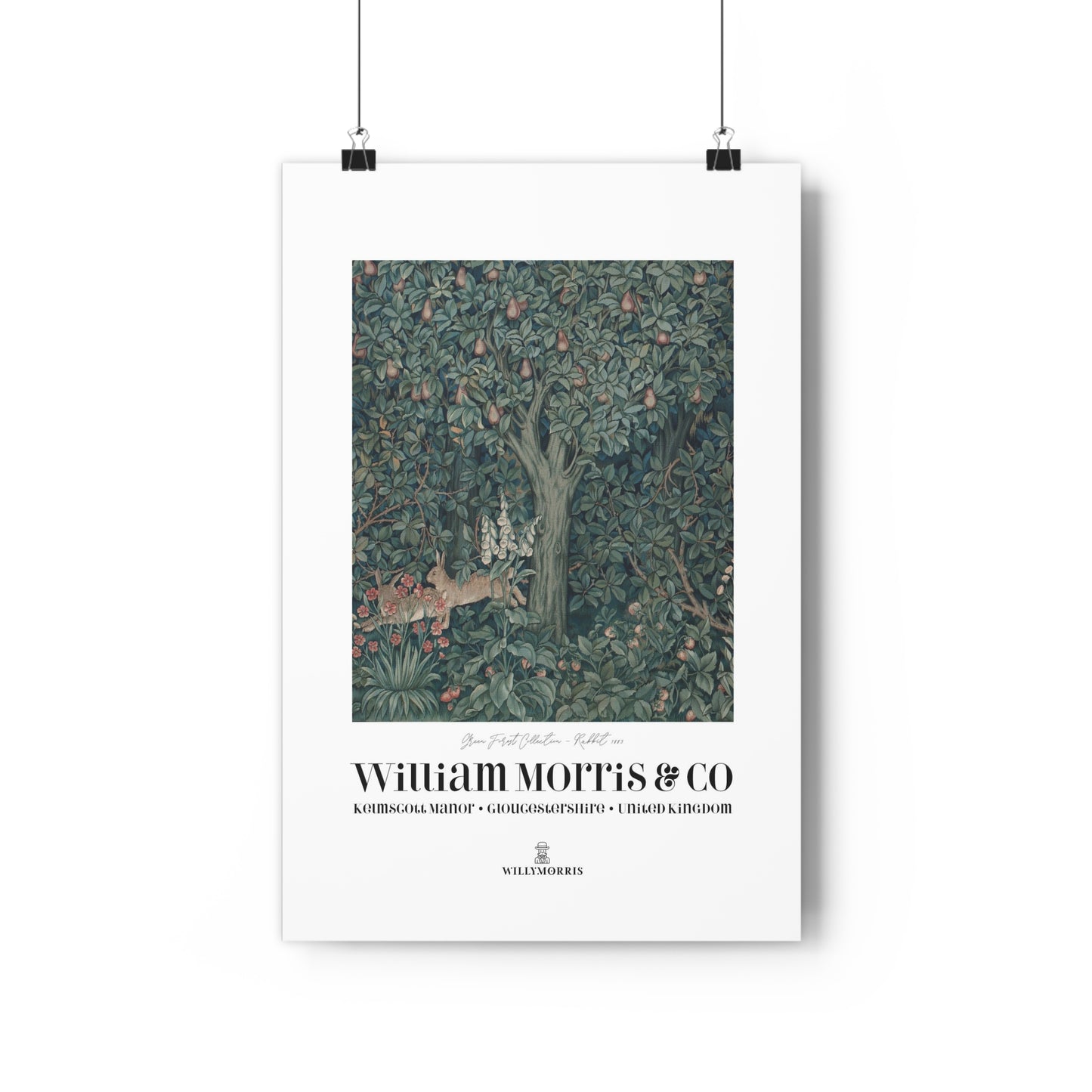 Giclée Art Print inspired by William Morris - Greenery Collection (Rabbit)