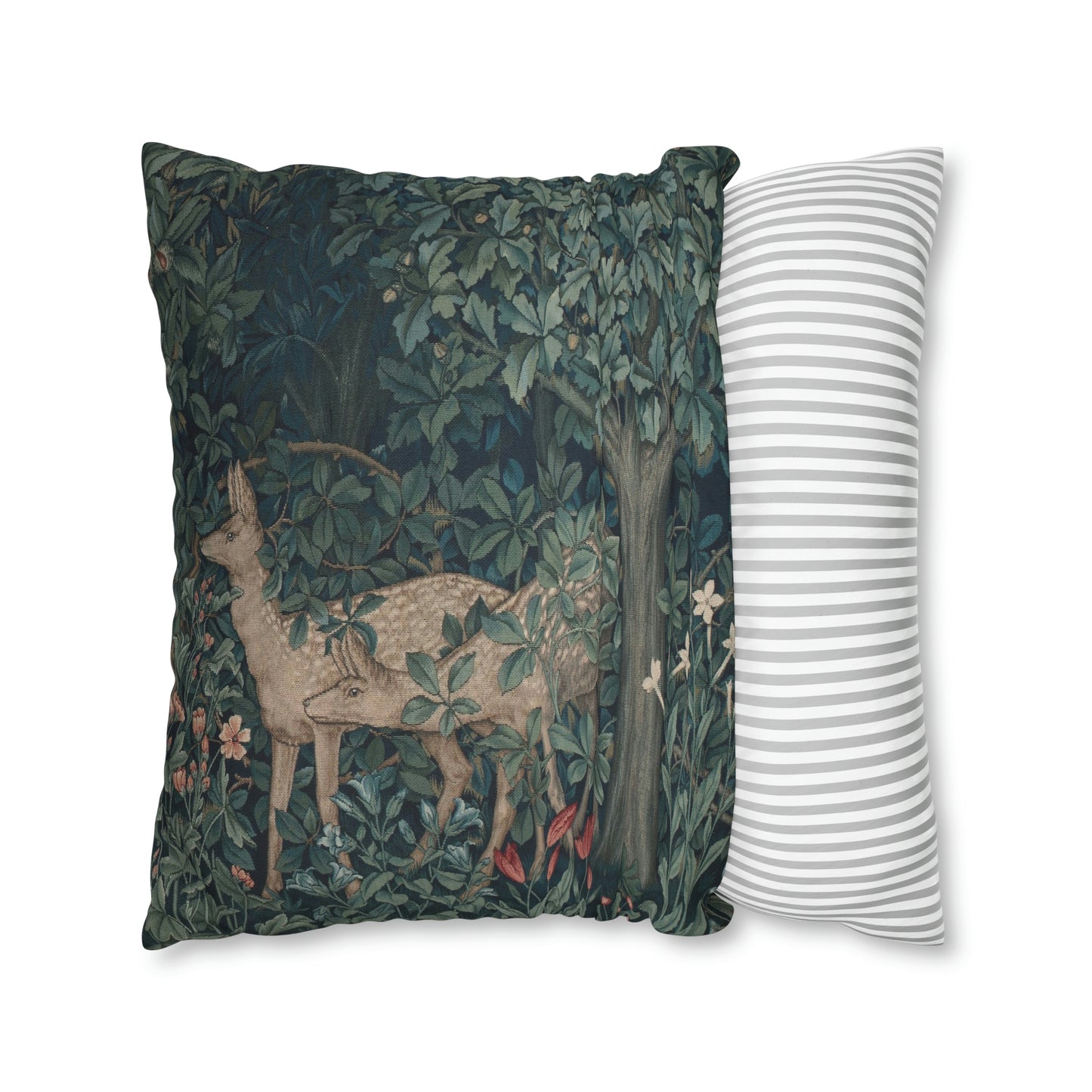 William Morris & Co Spun Poly Cushion Cover - Green Forest Collection (Dear)