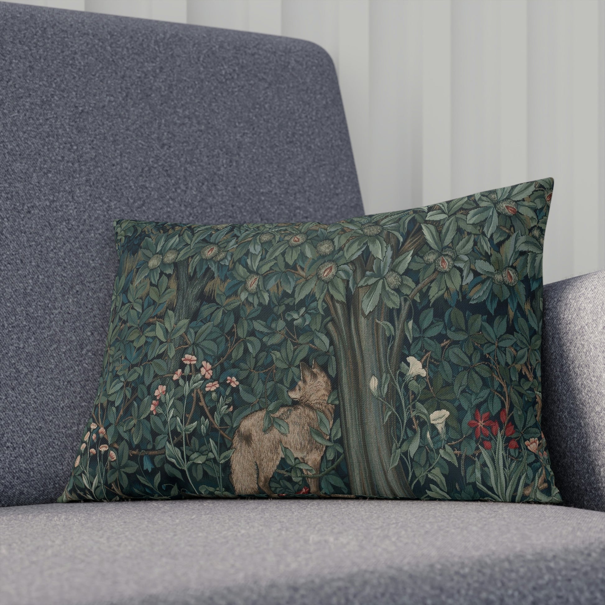 William-Morris-and-Co-Cushion-and-Cushion-Cover-Fox-by-John-Henry-Dearle-Green-Forest-Collection-15