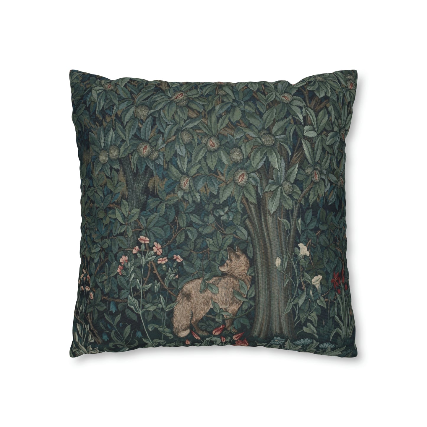 william-morris-co-spun-poly-cushion-cover-green-forest-collection-fox-17