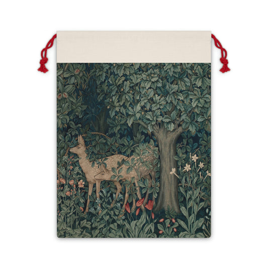 william-morris-co-christmas-linen-drawstring-bag-green-forest-collection-dear-2
