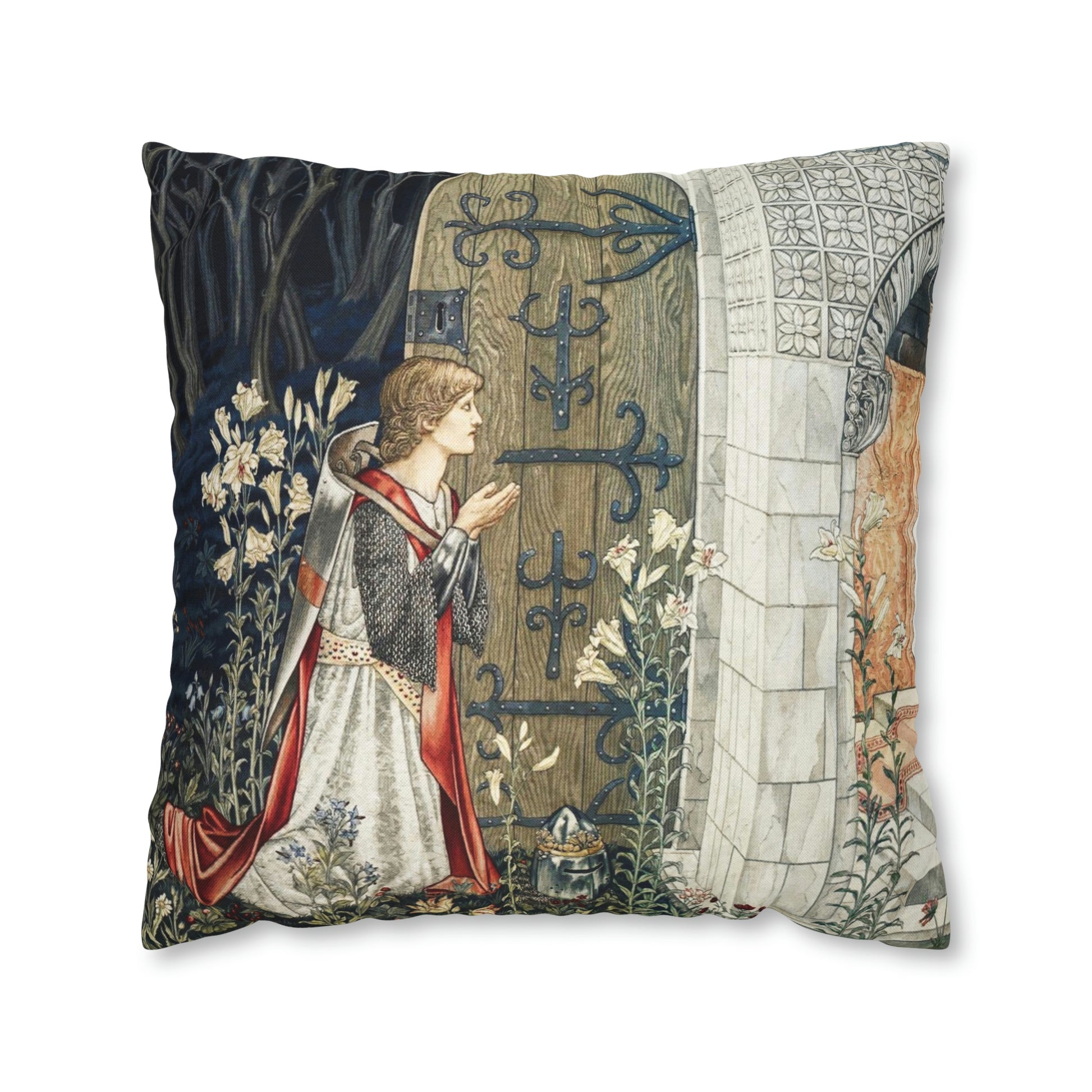 william-morris-co-spun-poly-cushion-cover-holy-grail-collection-door-3