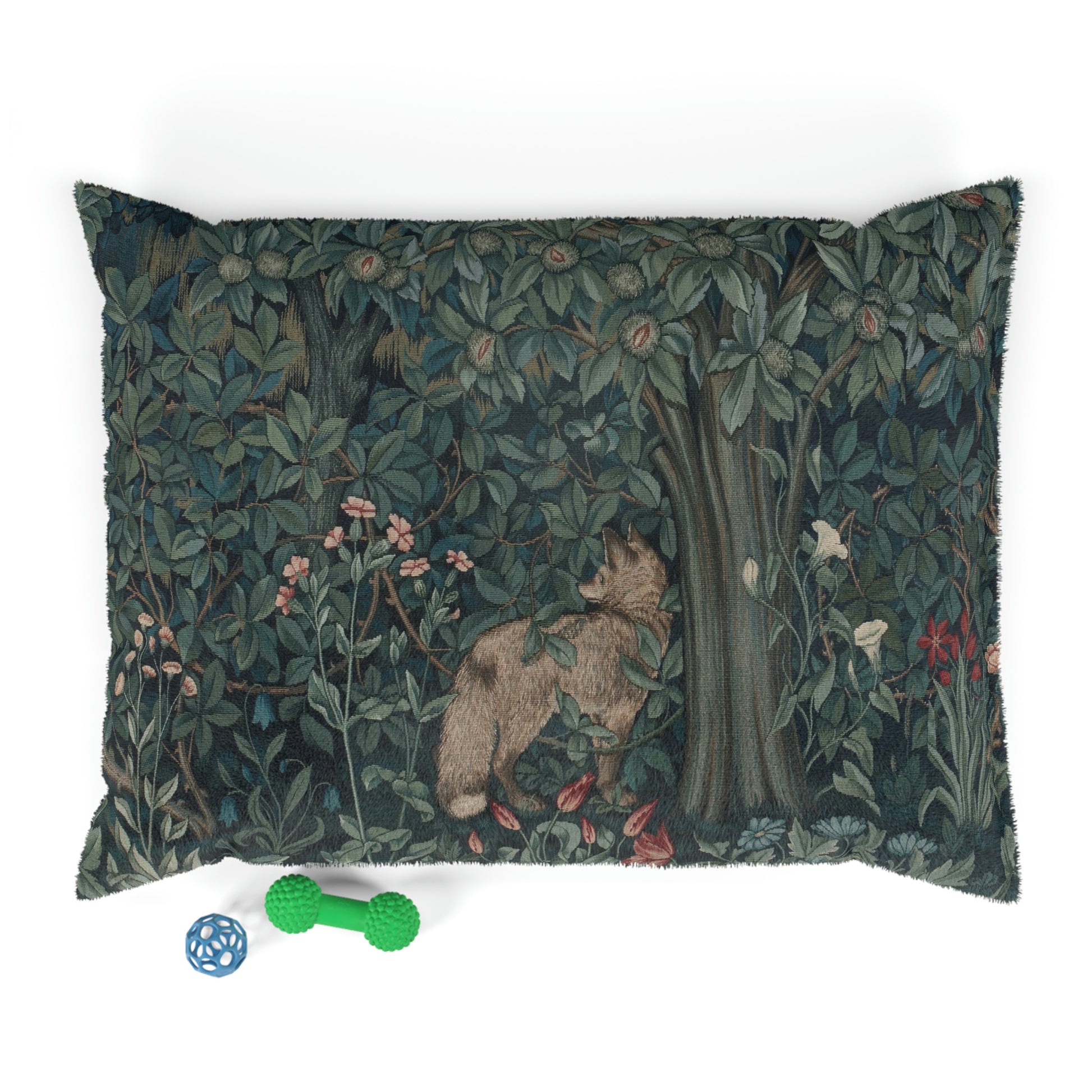 William-Morris-&-Co-Pet-Bed-Fox-by-John-Henry-Dearle-Green-Forest-Collection-5