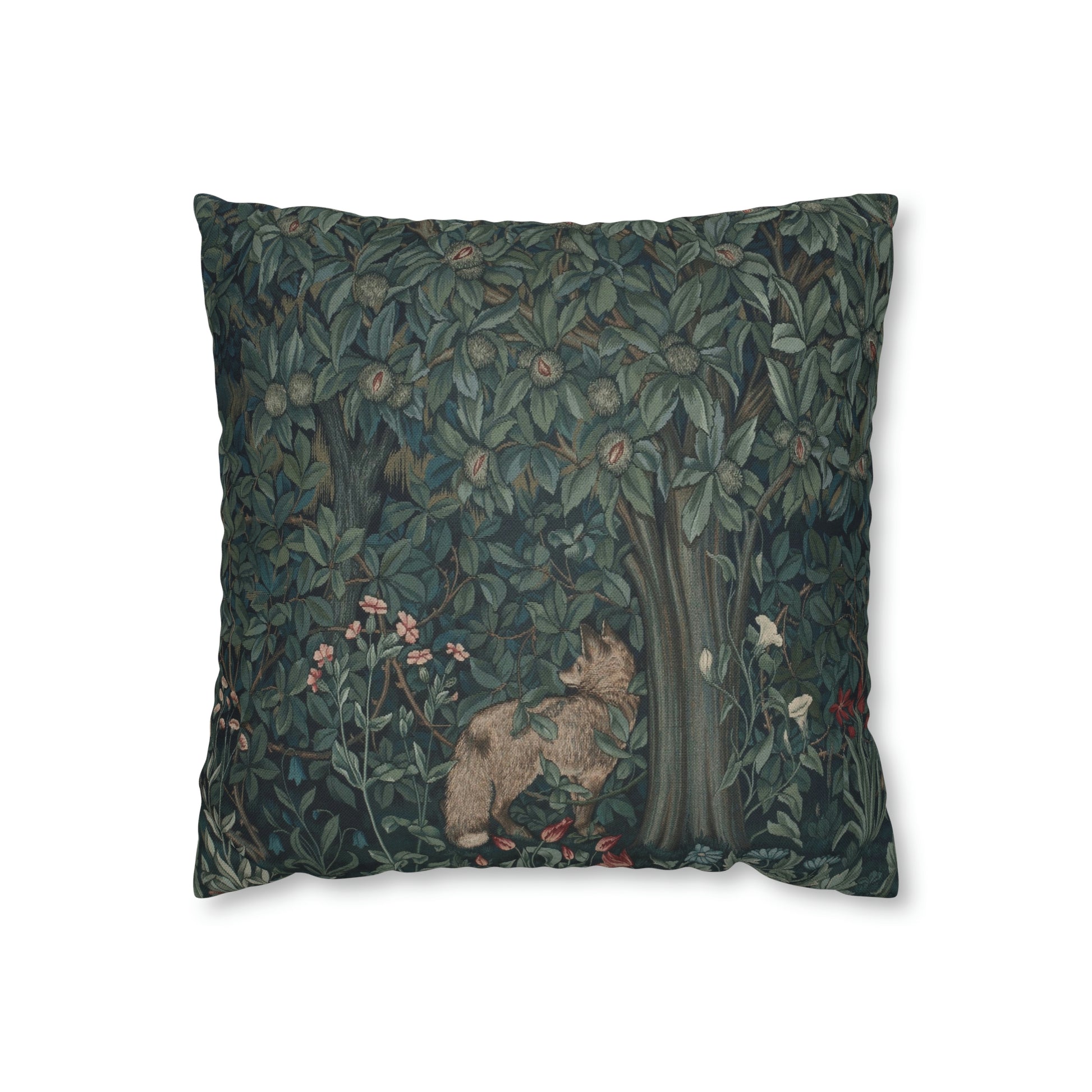 william-morris-co-spun-poly-cushion-cover-green-forest-collection-fox-8