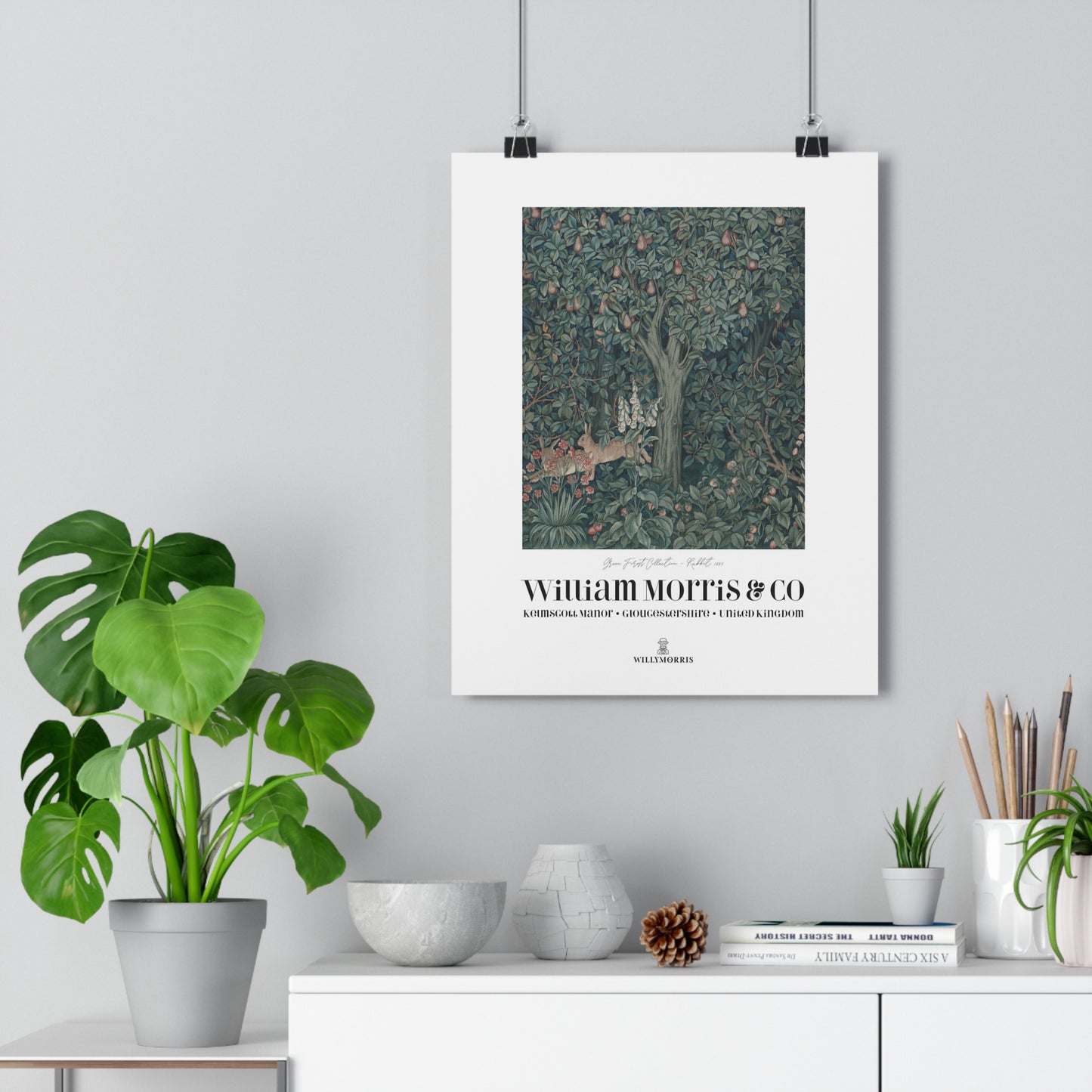 Giclée Art Print inspired by William Morris - Greenery Collection (Rabbit)